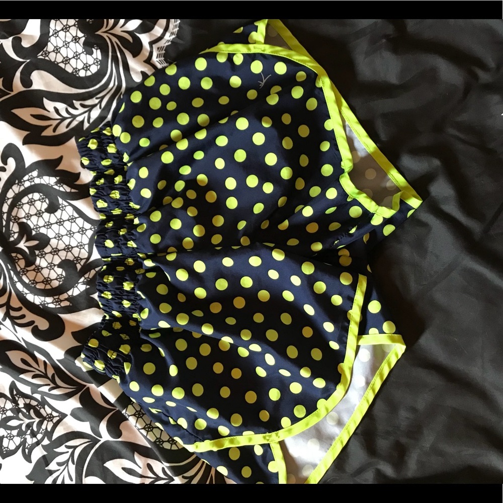 Navy Blue/Lime Green Shorts